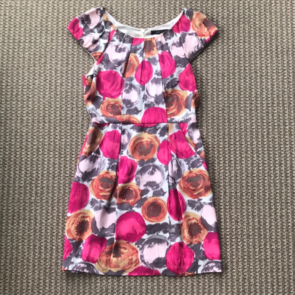 BCBG floral silk dress